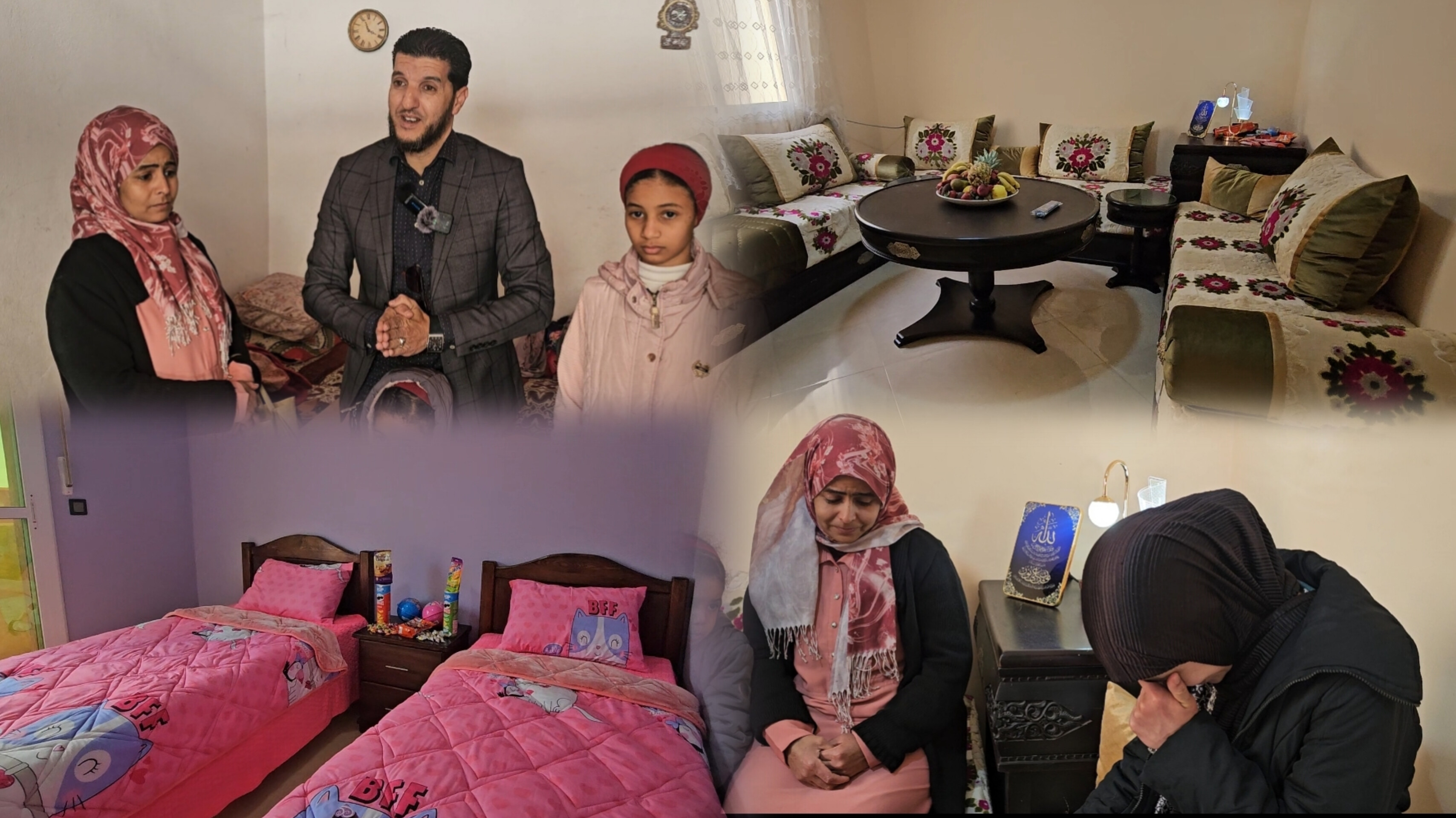 سجود الحمد و دمعة الفرح…سفينة الخير تخرج أم وبناتها بعد سنوات من المعاناة والمرض في كوخ الى شقة مفروشة+فيديو