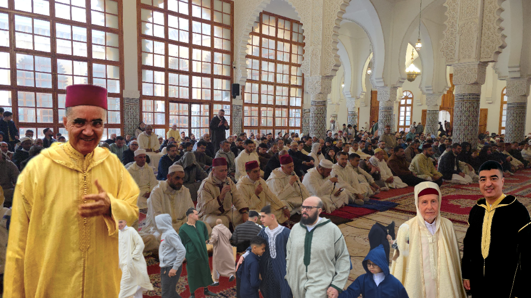 بين زخات المطر وروح العيد.. عامل الإقليم ومصلو الناظور يؤدون صلاة العيد داخل مسجد محمد السادس+فيديو